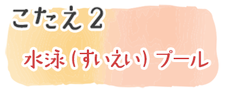 こたえ2　水泳（すいえい）プール